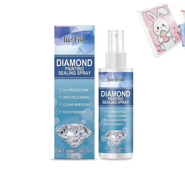 Diamantmaleri Forseglingsspray 100ml, Diamantmalingslim | Diamantmalingsspray Forsegling, for Glitrende Bilder, Anti-avfallende Forsegling av Diamant