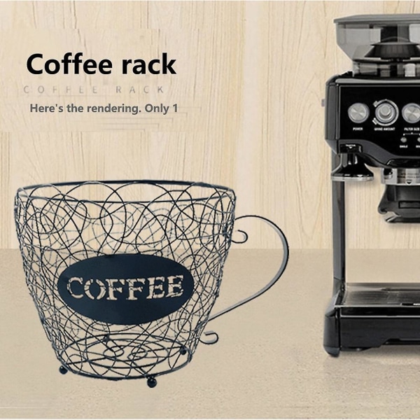 Kaffekapsel Universal förvaringskorg Kaffekoppskorg Kaffekapsel Organizer Pod Black Cafe Ho