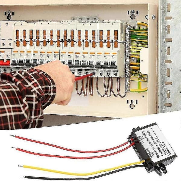 Vanntett Voltkonverter AC 10-28V til DC 12V Buck Converter AC-DC Strømmodul (3A)
