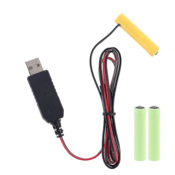 USB till Aaa batterieliminator kan ersätta Aaa-4aaa 1,2v 2,4v 3,6v 4,8v Ni-mh