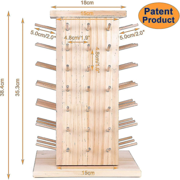 84 Spoler (DIY til 93 Spoler) 360 Graders Roterende Trådhylle/Trådholder Organizer for Sy, Quilting, Broderi