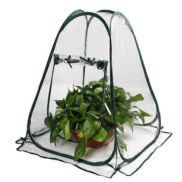 Mini Pop up Växthus, Inomhus Utomhus PVC Växthustält, Litet Portabelt Trädgårdsblomsterskydd - 70 x 70 x 80cm
