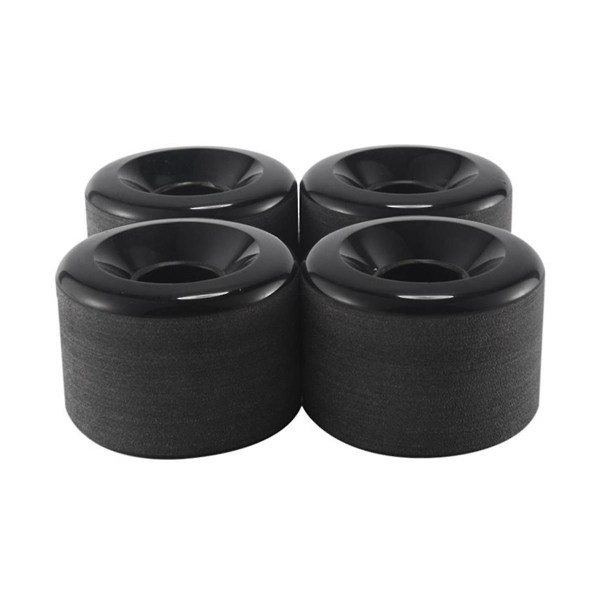 4 stk Skateboardhjul Elastisk Pu Bærbar Fleksibel Holdbar 65x45 Pu Skateboardhjul Sports Sort