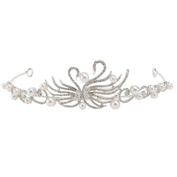 Zircon Swan Tiara Crowns Queen Hair Crowns Smycken Håraccessoarer till bröllopsfödelsedagen