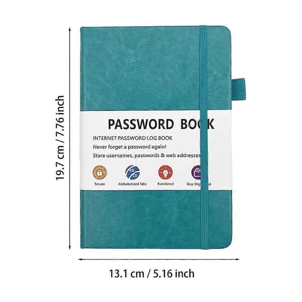 Notatbok for passord, passordbevarer gave til venner Black
