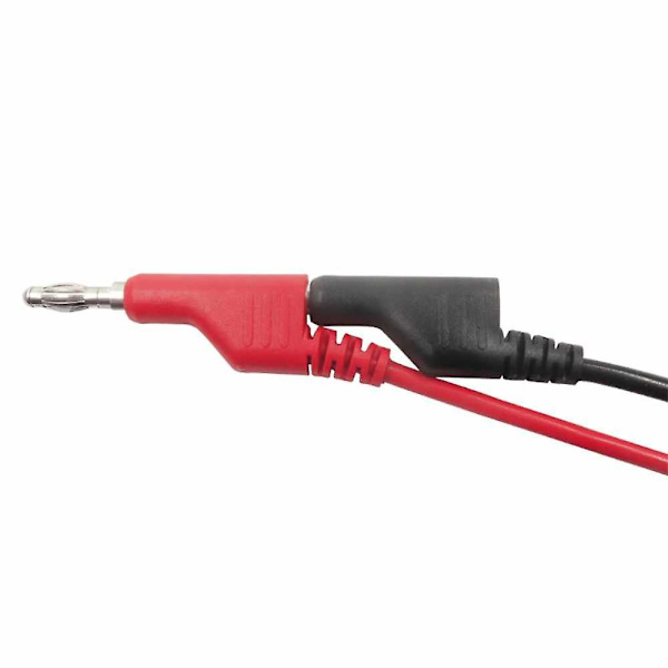 5 stk. 1m 4mm Banan til Banan Stik Blød Silikon Testkabel Ledning