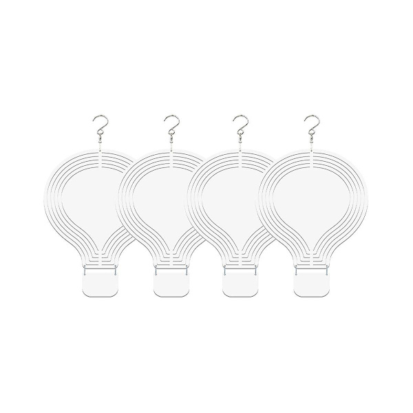 4 stk. 8 tommer Sublimeringsvindmølle Blanke Sublimeringsblanker Varmtluftballon Form Ornament Til Ya