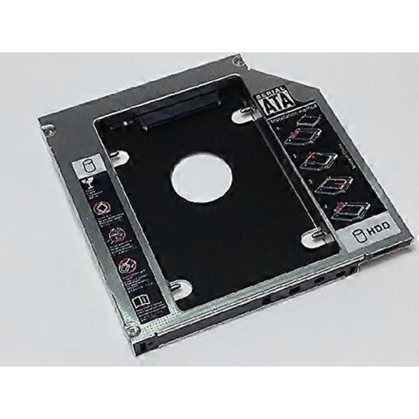 HDD Caddy Case-bricka för 12,7 mm Universal CD/DVD-ROM Optisk Fack Drivplats (för SSD och HDD)