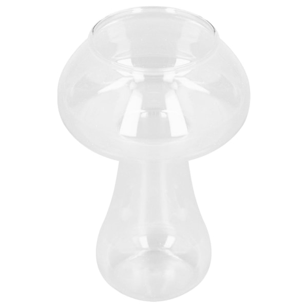 Clear Glass Vase Bottle High Temperature Resistance Mushroom Appearance Glass Vase For Gifts Office Home Decoration