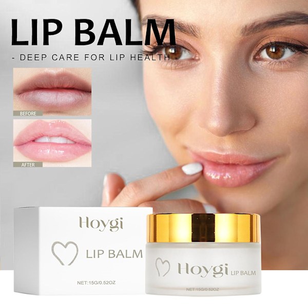 Lip Balm, 15g Lip Balm For Dry Lips, Deep Care Lip Balm, Hydrating and Plumping, Remove Dead Skin on Lip, Natural Ingredients Vegan