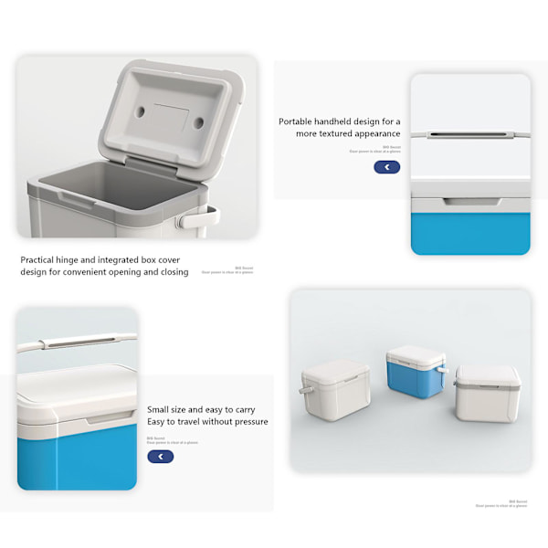 Kylbox 5L Isolerad Box Bil Bärbar Kommersiell Kylskåp Utomhus Camping Grill Is Hink Stall Picknick Is Bevarande