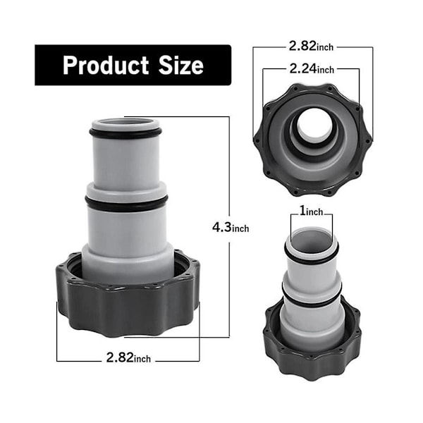 Slange Adapter A Med Krave Til Gevindede Forbindelsespumper Til Plungerventil Pool Aftapning Swimmingpool Re