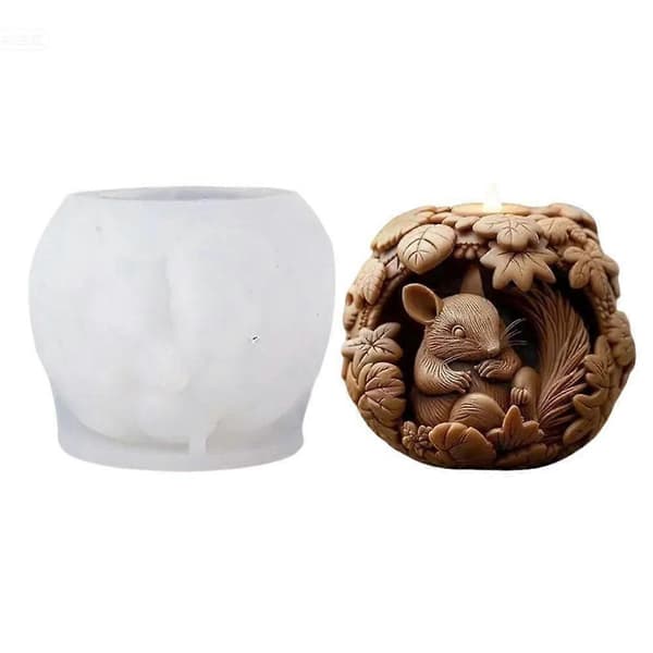 3D Stearinlysform Silikone Sæbeform DIY Håndlavet Håndværk Voksform Silikone U K B9Y2