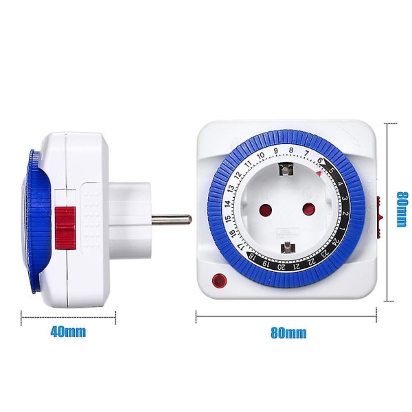 Europæisk/amerikansk Mekanisk Timer Stikkontakt Energibesparende Socket Protector Timerkontakt/stikkontakt