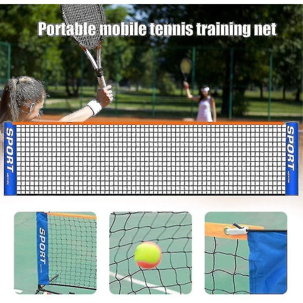 Bærbart sammenleggbart tennisnett for barn og voksne Kort tennisnett, 6,1 m (1 stk