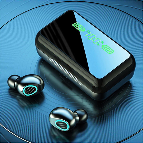 Bluetooth-hörlurar Mirror Tws med RGB LED-andningslampa, digital display, touch-kontroll, trådlösa Bluetooth-hörlurar, öronsnäckor, headset med lång uthållighet