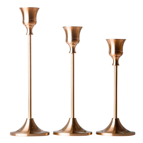 3 stk./sæt Metal Candelabra Lysestage Bryllup Bord Midterstykker Stativ Candelabrum Desktop Hjem Indretning