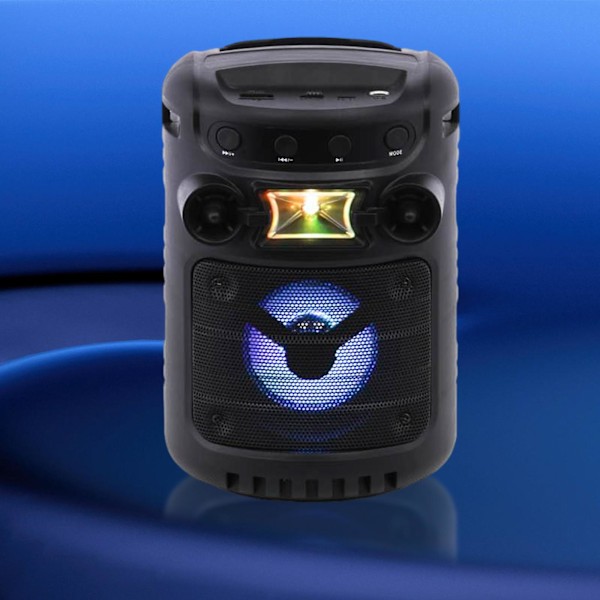 Bluetooth-högtalare, Bärbar Stereohögtalare för Utomhus med Färgade Löpande Ljus, Bärbar Mini-stereo med Karaoke-stöd