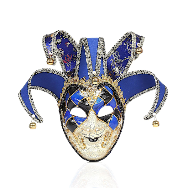 Halloween Party Carnival Mask, Blue Italy Venice Masquerade Christmas Cosplay Mask