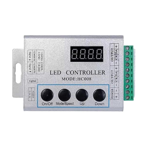 HC008 Programmerbar LED Controller 133 Effekt Tilstand RF Kontrol 2048 LED Pixel til WS2811 WS2812 RGB LE
