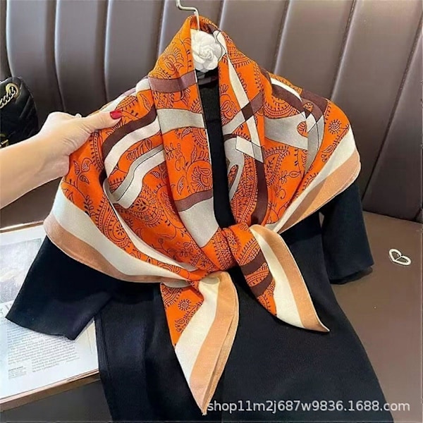 Lättviktig silkescarf Dekoration Fyrkantig 90/70/53cm Mångsidig Elegant Modeaccessoar Stil