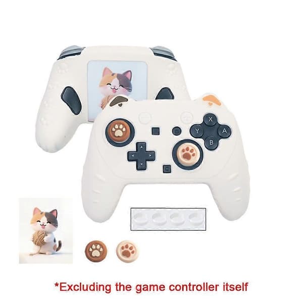 Til Switch 2 Pro Game Controller Cover%2C Beskyttelsesetui/ L9W9 white and yellow one set