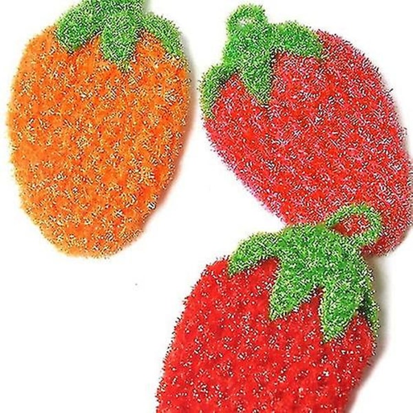 3 x Superabsorberande Fruktdesign Jordgubbsformad Diskhandduk för Köket