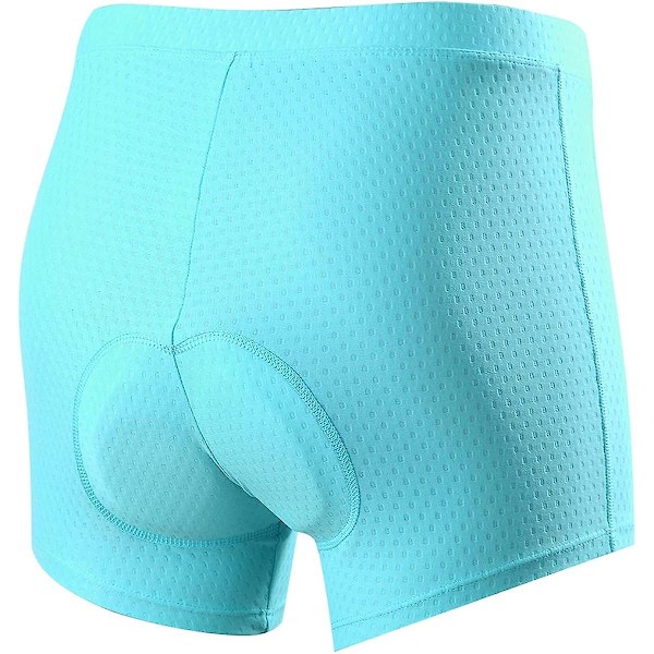 Cykeltights för damer, snabbtorkande 3D-vadderade och ventilerande (blå)
