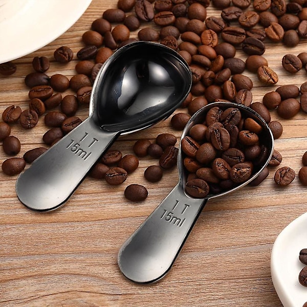 Dhrs Kaffeskjeer i Rustfritt Stål, Korte Håndtak, Måleskjeer for Kaffe, Te, Sukker