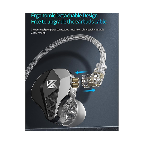 Edxs Metal Wired Gaming Hodetelefoner In-ear Music Sports Noise Cancelling Hodetelefoner (med mikrofon