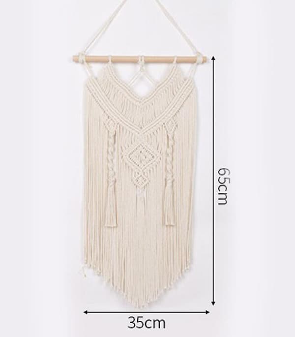 Dhrs Macrame Väggbonad Chic Driftwood Vävvägg Dekor Indie Rum Lägenhet Sovrum