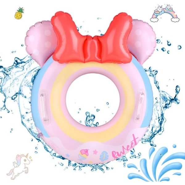 Swimming Ring for Kids, Rubber Ring for Swimming Inflatable Ring, Leak-proof Pool Inflatable Ring Pool Floats for Kids 4-9 Years