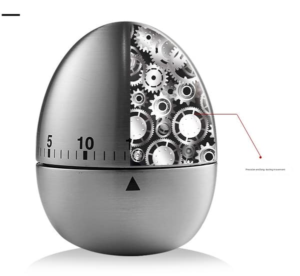 Mekanisk eggformet timer 60 minutter