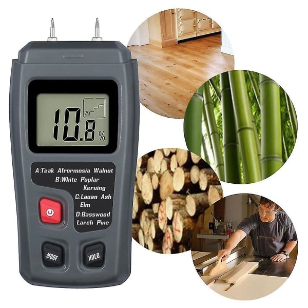 Håndholdt træfugtighedstestmåler Lcd fugtmåler til træfugtdetektor til brænde Papir fugtighedsmåling