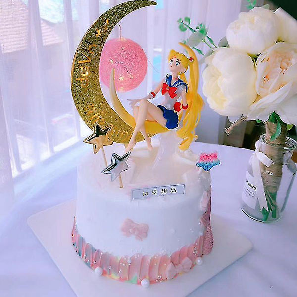 Sailor Moon Kakepynt Actionfigur Lekefigur Til Bursdag Jul Festkake