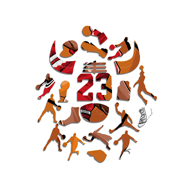 120 delar Michael Jeffrey Jordan barns träpussel A5