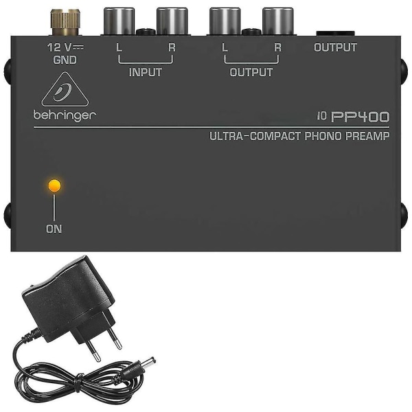 Ctmw Phono skivspelare förförstärkare - Mini elektronisk ljud stereo fonograf förförstärkare med Rca-ingång, Rca-utgång & lågbrusdrift Drivs av 12 volt