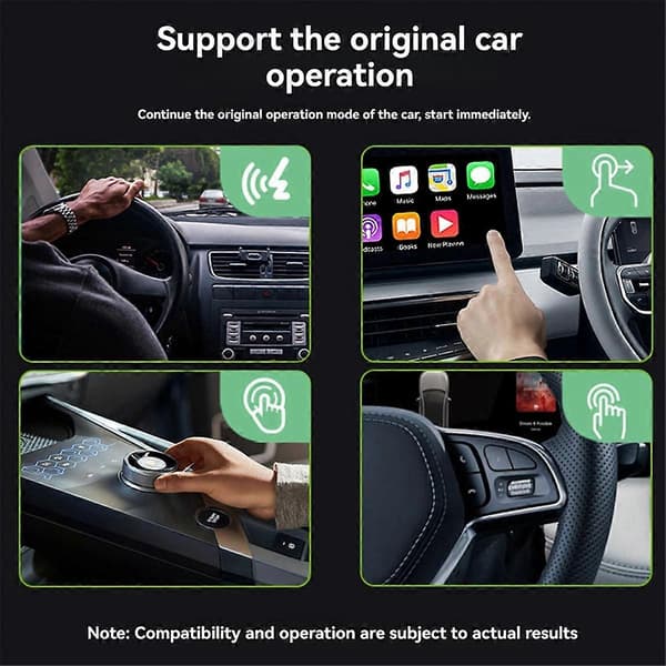 Trådløs Carplay Adapter til /Android Auto Adapter 2-I-1 Type-C/USB Plug&Play, Kablet CarPlay