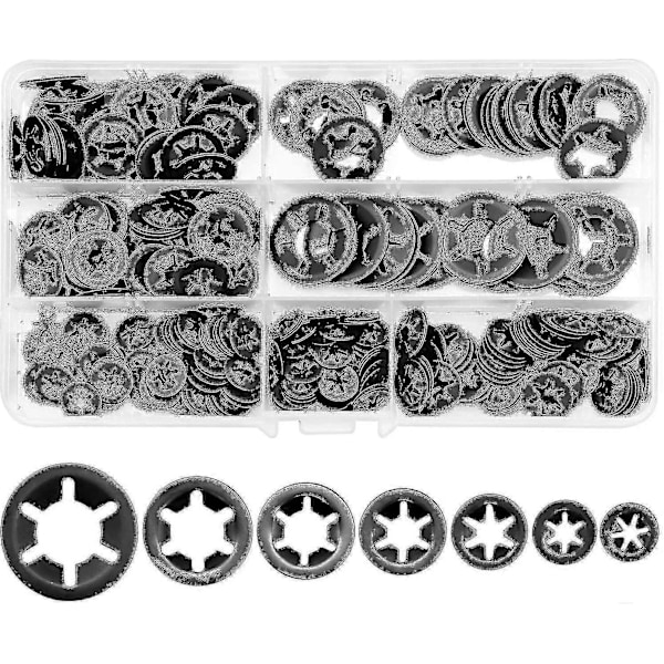 340 st Låsbrickor Starlock Låsbrickor Kit Lager Fästelement M3 M4 fi