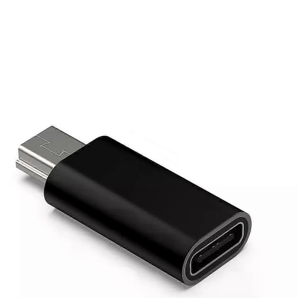 1~10 STK Mini USB til Type C-adapter 5-pinners hann Mini USB til hunn USB Type C dataoverføringskontakt for MP3-kamera PC Black 1pcs