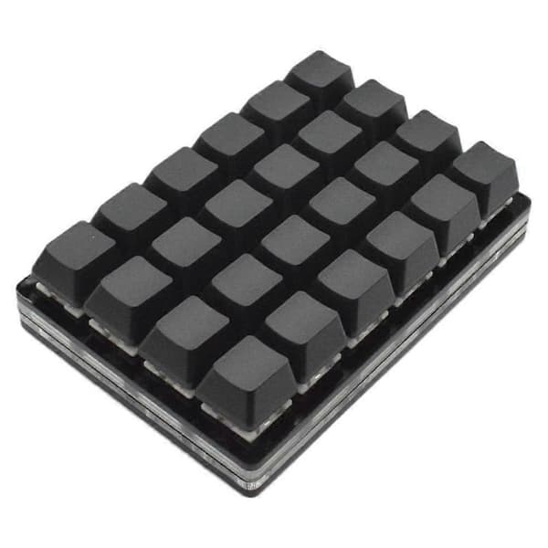 Sort 24-tasters tastatur Mekaniske tastaturer Brugerdefinerede genvejstaster Programmerbare R4F9