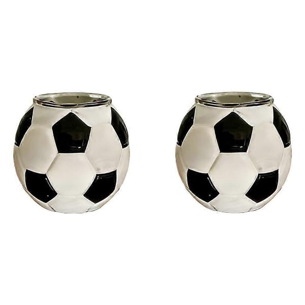 Fodboldformet vinglas sæt 8 cm diameter fodboldtema drikkevarer color 2pcs