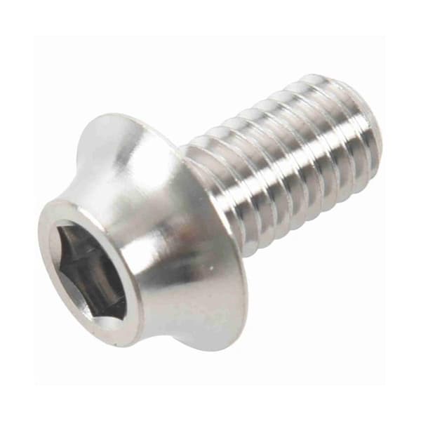 Titanium Styrholder til Foldbar Cykel 12g Med Bolt Rustfri Sølv
