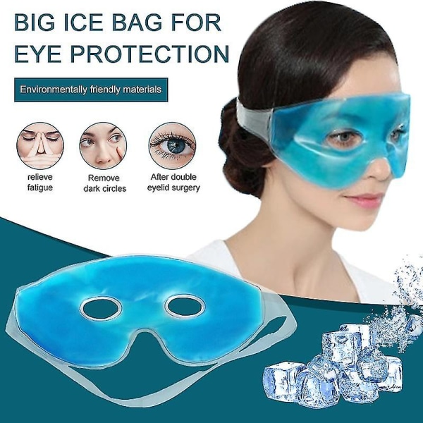 Kølende Ice Eye Mask Træthedslindring Fjern mørke rande Kold øjenmaske Sovemaske Kølende øjne