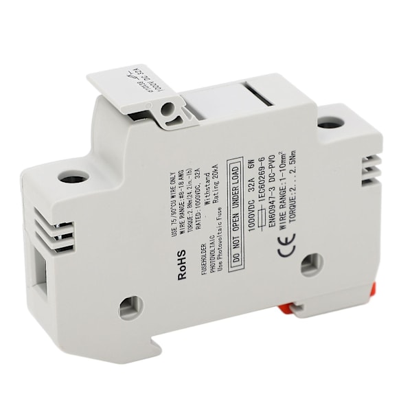 Sikringsafbryder 32A 1000V DC med 10x38mm 15A PV-sikring - 1-polet