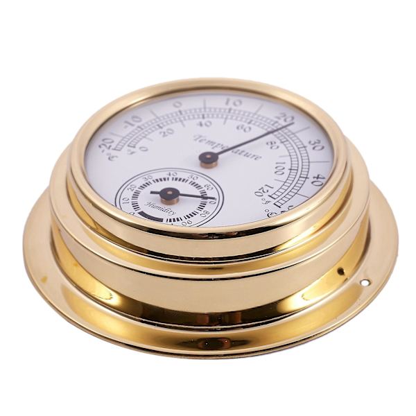 Termometer Hygrometer Barometer Klockor Klocka 2 Hela Set Väderstation Mätare