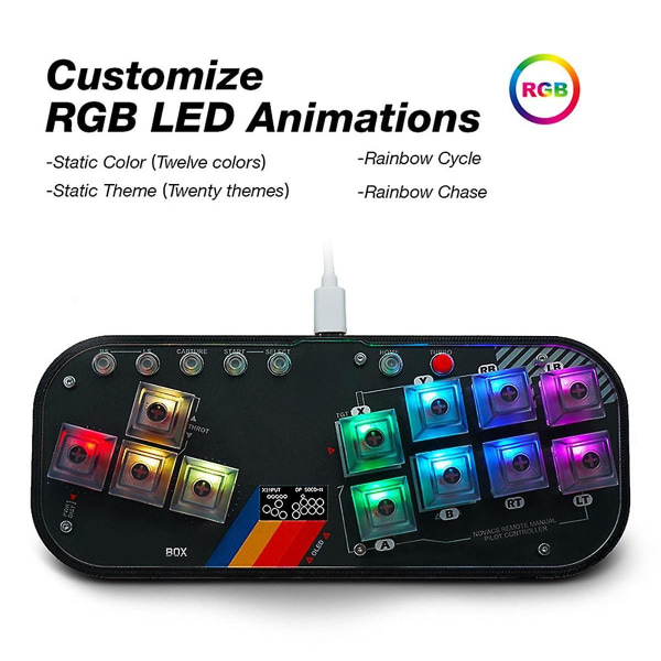 Til gaming Keyboard Fighting Gamepad Arcade Joystick Til Pc/android/ps3//switch Med Turbo