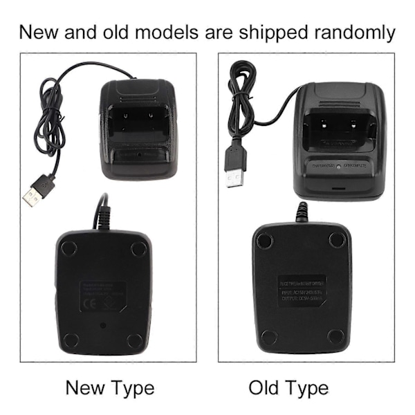 Toveis Radio Walkie Talkie USB Ladedokk Egnet for Baofeng BF888S/BF777S/BF666S