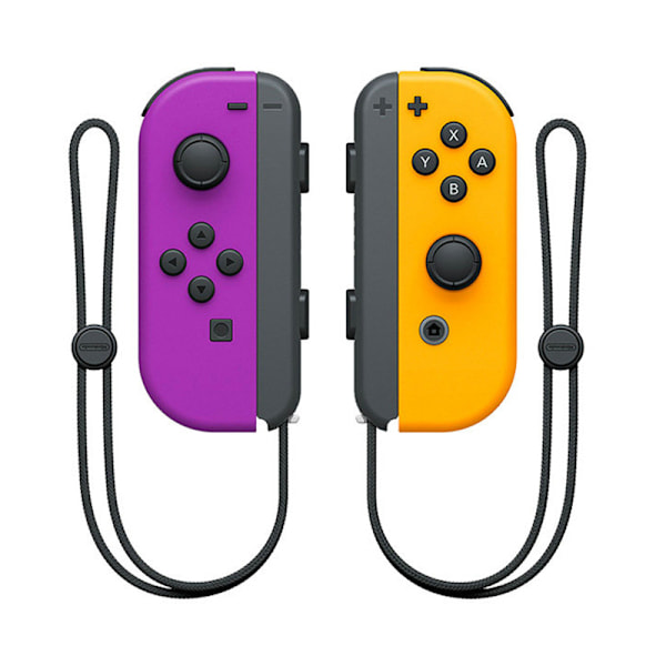 Vänster/höger spelkontroll kompatibel med vänster och höger tecknade handtag - lila/orange Purple Orange
