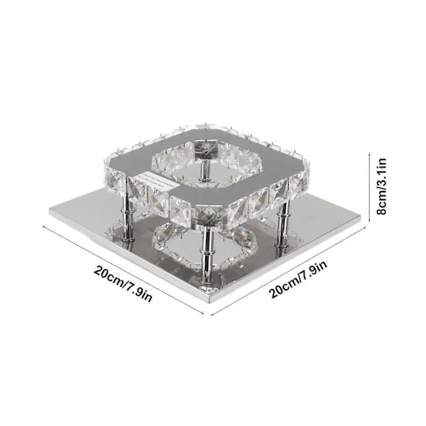 LED Taklampe 3 Lysfarger Moderne Dekorativ Kvadratisk Falsk Krystall Mini-Lysekrone for Stue Gang 85265V
